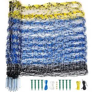 Highly Visible Blue Electric Fence Netting, 42.5" H x 164' L, Portable Livestock Nets Mesh for Goats, Sheep, Hogs, Dog, Electric Fencing for Backyards, Homesteaders, Farms Ranches, and Gardens
