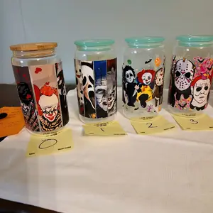 Glass Custom Cups 16oz. Horror