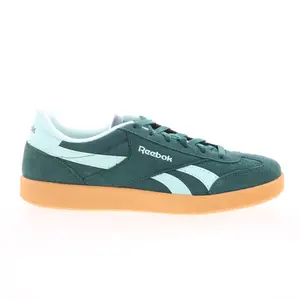 Reebok Smash Edge Mens Green Suede Lace Up Lifestyle Sneakers Shoes