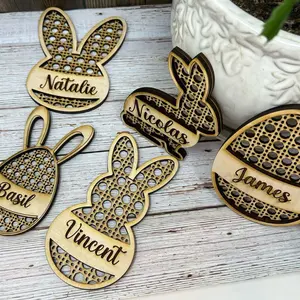 Rattan Easter Basket Tags