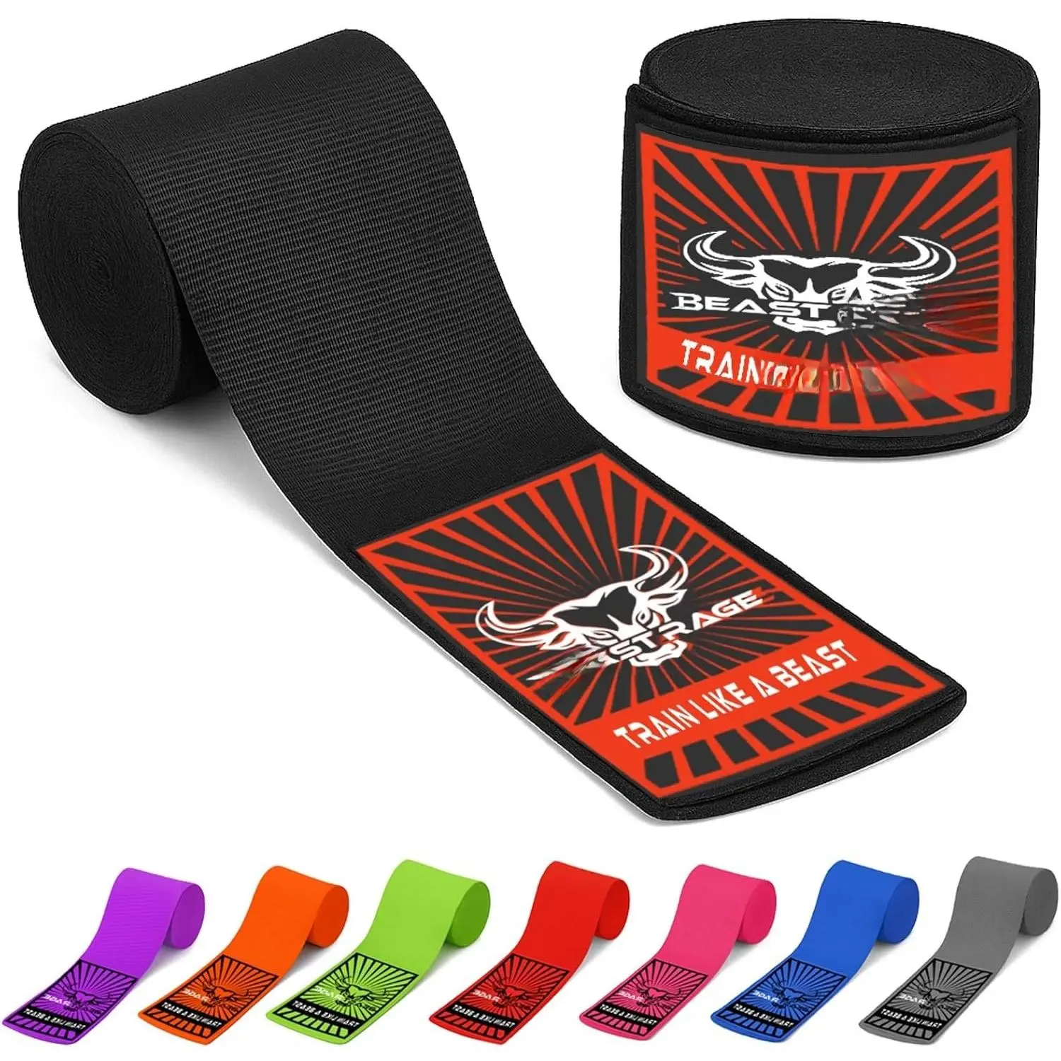 Boxing Hand Wraps for MMA Kickboxing Wrist Wraps Professional Adult 180" Semi-Elastic Martial Arts Inner Gloves Heavy Bag Handwraps Muay Thai Thumb Straps
