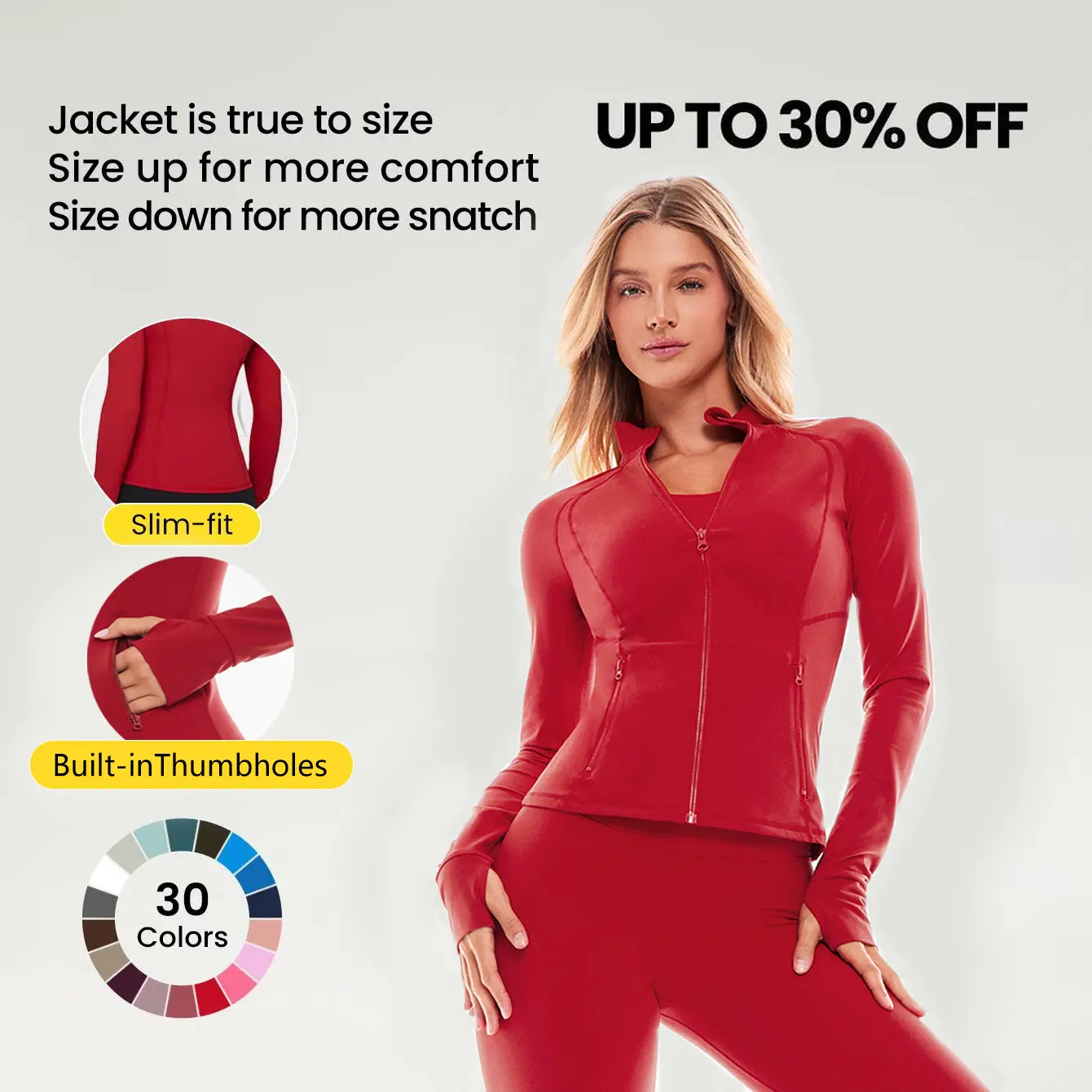 GLOWMODE FeatherFit Slim-It Streamline Performance Jacket Golden Zipper Available TikTokShopBlackFriday GLOWMODE FeatherFit Slim-It Streamline Performance Jacket Golden Zipper Available TikTokShopBlackFriday