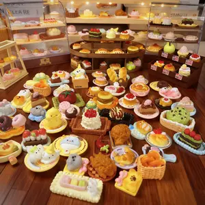 (Random Or Message) Mini Taba Squishy Toys with Mini Plates Handmade Value Pack Kids Toys Food-Grade Silicone Relaxation Stick Sensory Fidget Toys For Stress Relief-Soft Squeeze Toys with Keychain Easy Clean