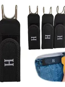 Adjustable Velcro Waist Belt for Men and Women, Lazy Person's Elastic Waistband with Iron Hook, Convenient Design for Everyday Use, Casual Waist Belt