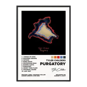 2 Color Options - Purgatory by Tyler Childers Album Poster No Frame / Album Cover Poster / Music Gift / Music Wall Decor / Album Art / Decor Home(Note: Frame shown for display only)