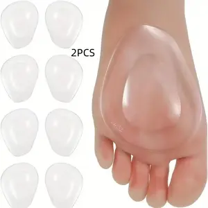 High Heel Gel Pads for Men & Women, Soft Silicone Triangular Insoles, Reusable Anti-Slip Shock Absorption, Comfortable Foot Support, Silicone Toe Pads