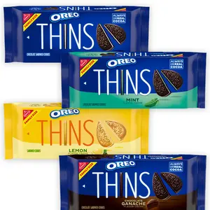 OREO Thins Cookie Variety Pack | Assorted Original, Chocolate Ganache, Lemon, & Mint