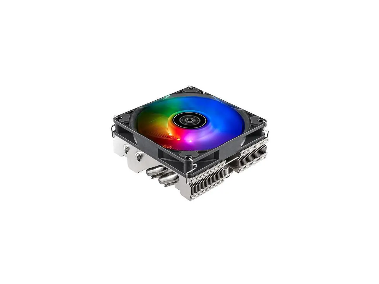 Horizontal CPU cooler with 4 heat-pipes and 92mm PWM ARGB fan