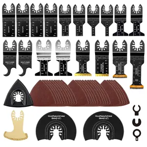 50Pack Oscillating Tool , Universal Titanium Multitool , Oscillating   for Metal Nails Hard Material and  Plastic