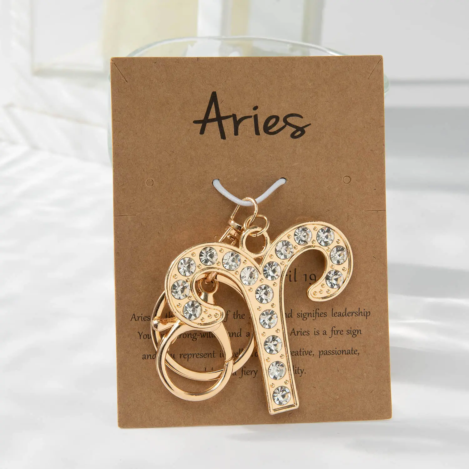 12 Constellation Bling Keychain - Zodiac Charms, Women's Birthday Jewelry, Women Gifts for Astrology Lovers, Lucky Bag Charms, Summervibes Collectible Accessory
