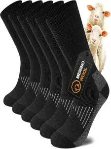 Thick Warm Merino Wool Socks for Men and Women, Wool Lined Winter Hiking Suitable Boots Work Socks 3 Pairs Set