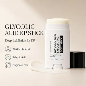 Glycolic Acid Exfoliating Body Stick - Deep Exfoliation for Rough, Bumpy Skin, Targets KP, Strawberry Legs, Dark Spots, Body Acne & Ingrown Hairs, Fragrance-Free (1.5 oz)