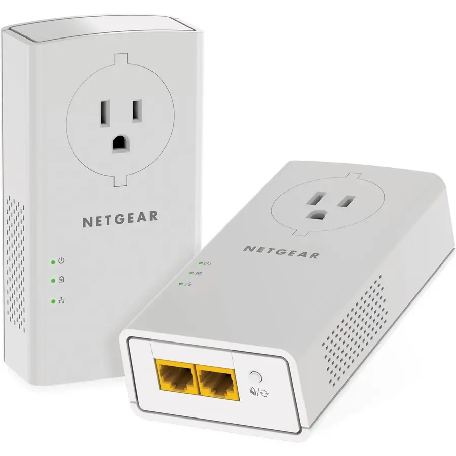 NETGEAR Powerline 2000 + Extra Outlet Adapter w/ 2 Gigabit Ethernet Ports