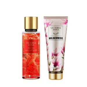 Victoria Anna Women's Long Lasting Body Mist & Body Cream Bundle Ambrette,almond,Freesia, Tonic Flower,Vanilla, musk, tuberose, tonka bean-Regular Edition -Great Deal