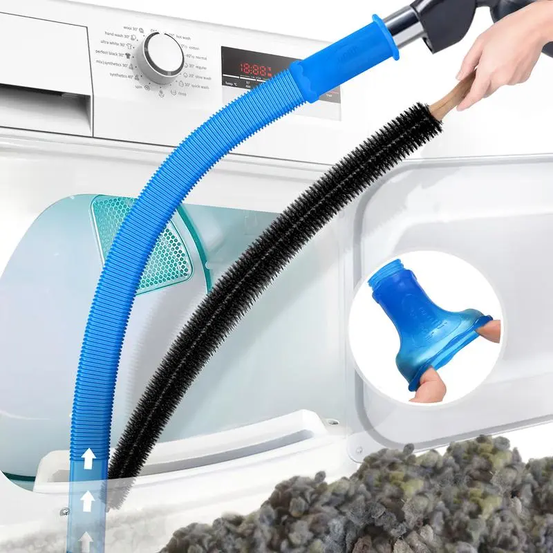 Dryer Vent Cleaner Kit 2 Pack Vacuum Hose Attachment Lint Brush Universal Quick Lint Remover Deep Cleaning Improve Dryer Efficiency Lower Electric Bills