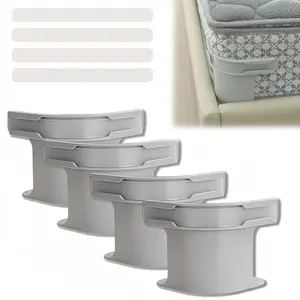 4 Pack Bed Sheet Holders for Corners, Bed Sheet Gripper Clips with Fitted Sheet Straps Combo Set, Heavy Duty Non-Slip Lock Sheet Holders, Fits All Mattress Sizes, Keep Fitted Sheets Firm & Tight on Queen/King/Twin Mattress, Durable Bedding Accessories