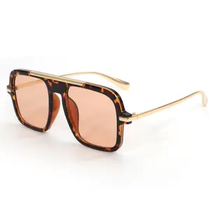 New Oversized Square Sunglasses Unisex UV Protection Fashionable Personalized Daily Wear Sun Shades with Trendy Design for Stylish Eyewear