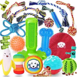 Dog Chew Toys for Puppy - 23 Pack Puppies Teething  for Boredom, Pet Dog Toothbrush Toys with Rope for Puppy and Small Dogs