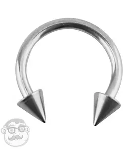 Titanium Spiked Circular Barbell
