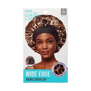 KISS Colors & Care Silky Satin Double Wear Cap, XL, Leopard