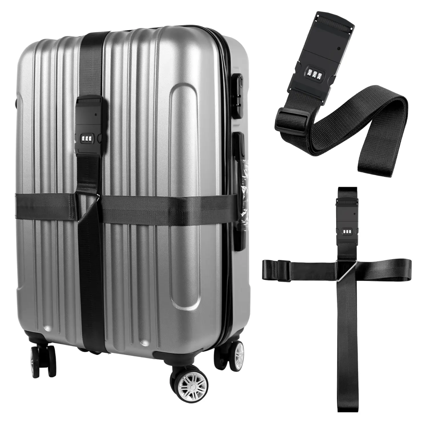 OTIC Smart Luggage Belt with Built-in Find My & Find Hub Locator, Resettable Lock, GPS Tracker for Travel Luggage Security