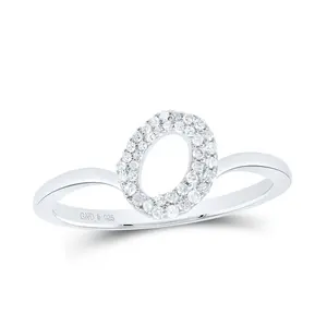 1/8Ctw-Nat Dia P1 Gift Initial "O" Ladies Ring (1.73 grams)