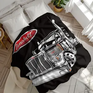 Peterbilt Hardcore Fleece Blanket, Soft and Comfortable Home Throw for Couch, Cozy Winter Nap Blanket, Perfect Holiday Gift for Men and Women