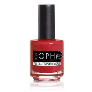 SOPHi Fearless - Rust-Red Orange Nail Polish, Non-Toxic, Vegan, 0.5 fl. oz., Cruelty-Free, Free of Harsh Chemicals