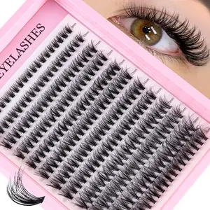 High-capacity, false eyelash extension kit. High capacity, 30D/50D/80D. Independent false eyelash cluster kit. D-shaped curled false eyelash extension kit. DIY false eyelash extension kit. Suitable for beginners, ideal for everyday makeup and parties.