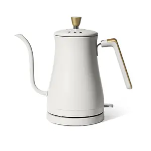 1-Liter Electric Gooseneck Kettle 1200 W, White Icing Household Appliances Kitchen Appliances Thermo Pot Multifunction Cordless