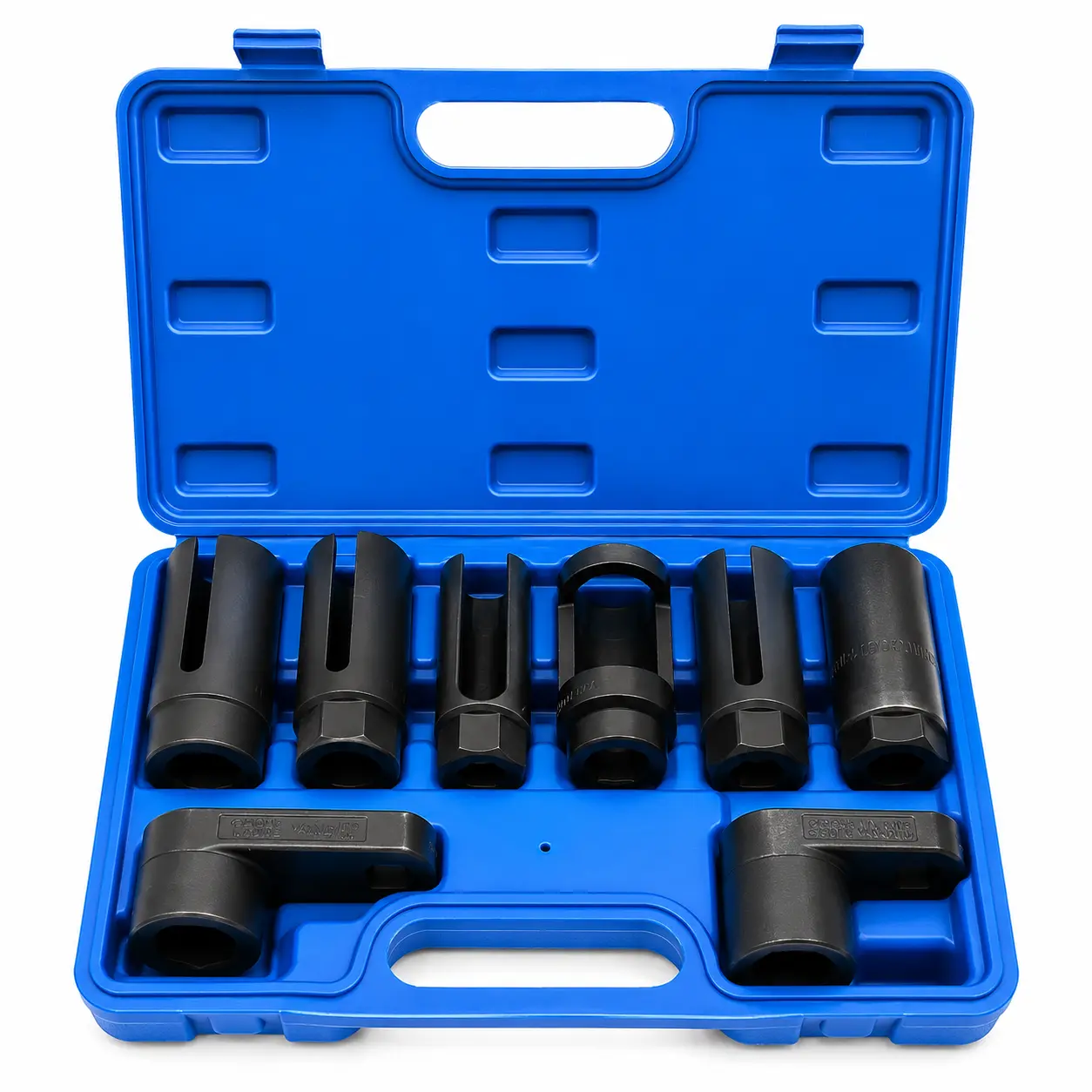 7PCS Corrosion-Resistant Alloy Steel O2 Oxygen Sensor Socket Kit, Multi-Size Socket Wrenches with Inches Markings & Slotted Handle, Universal Automotive Offset Wrench for Car Sensor Repair, Mechanics’ Tool