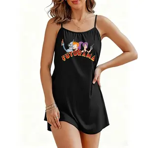 Light and breathable unique pattern showcases individuality - women's halter nightgown, sleepwear Futurama 04