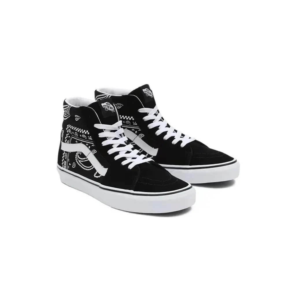 VANS Men's Sk8-Hi Peace Paisley Trainer in Suede & Canvas with a Casual Partial Print & Adjustable Laces, Waffle Rubber, All Seasons, Sports Shoes, Athletic