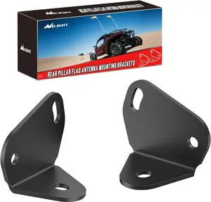 Nilight 2 PCS Rear Pillar Flag Antenna Mounting Brackets, LED Whip Light Mounts Compatible with Can-am Maverick X3 2017-2021