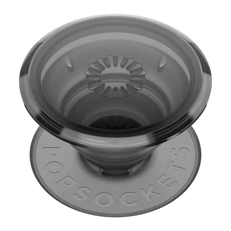 PopSockets Translucent Phone Grip with Expanding Kickstand Black Smoke Durable Polycarbonate Mount Holder for iPhone Samsung Smartphones