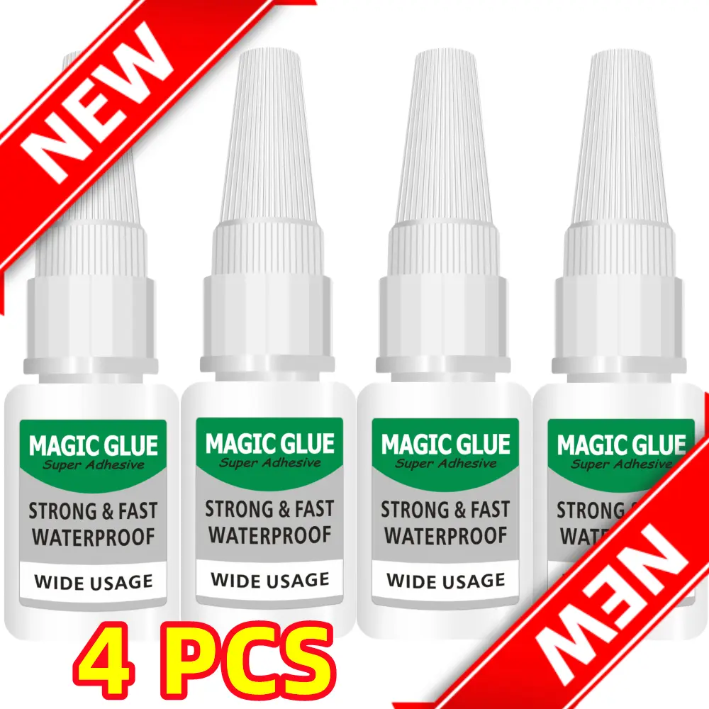 4PCS All-Purpose Super Glue: High-Strength Cyanoacrylate Gel – Instant Bond, Quick-Drying Adhesive for Shoe Repair, Leather, Metal, Plastic & More | Strong Glue for Home, DIY & Industrial Repairs