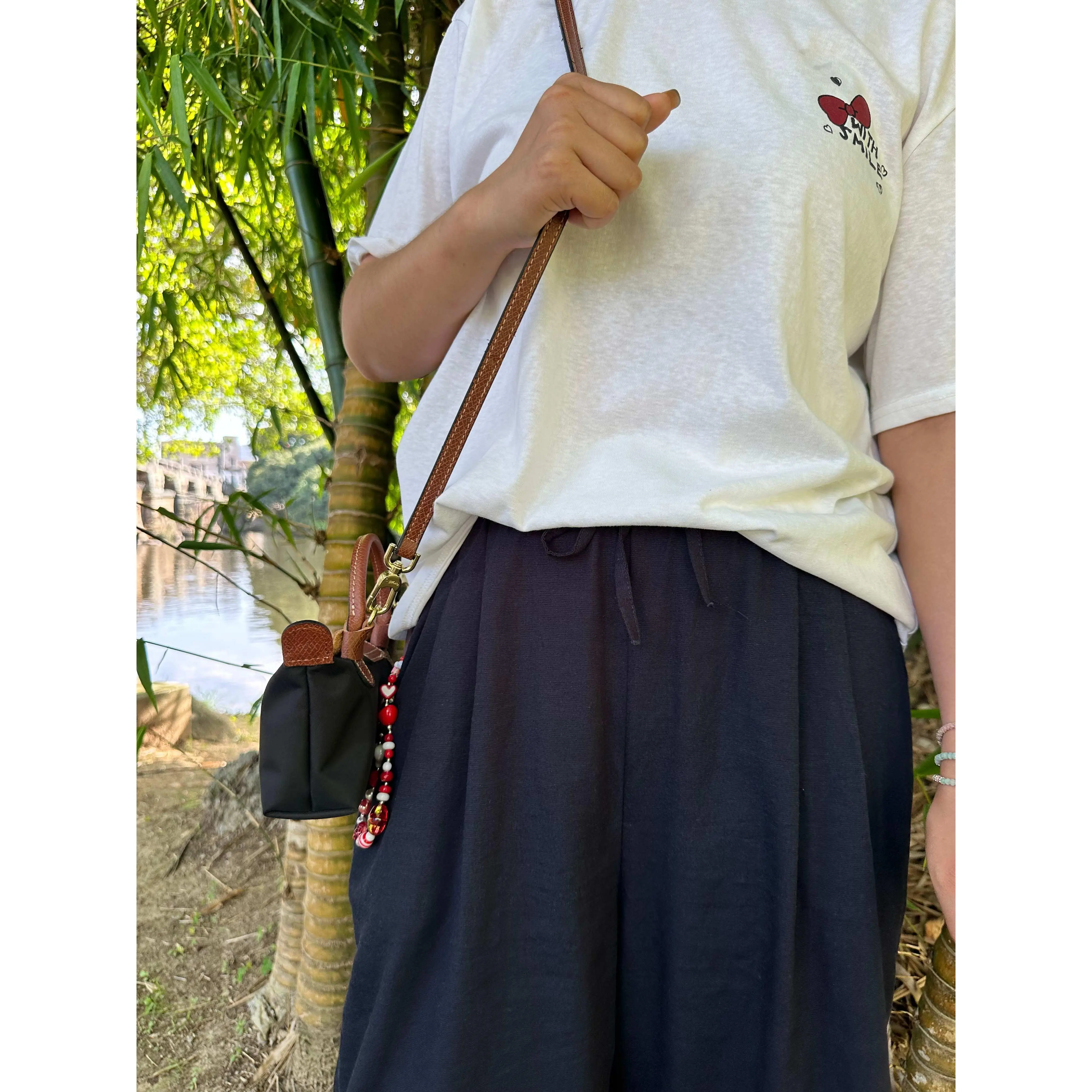 Women Fashion Detachable Nylon Shoulder Bag Waterproof Mini Crossbody Bag Lightweight Portable Daily Casual Stylish Small Handbag For Outdoor Shopping