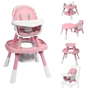 Topwin Adjustable Highchair – Modern Dining Chair with Removable Tray and Safety Harness, Fits Infants to Toddlers, for Mealtime or Playtime