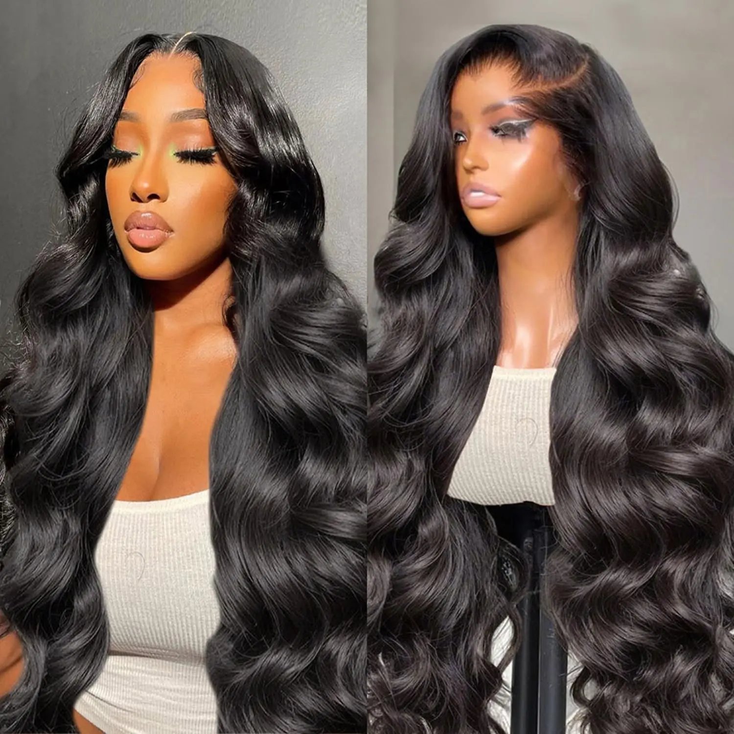 Bling Hair Brazilian 13x4 Body Wave Transparent Lace Frontal Wig Pre-Plucked 13x6 Lace Front Human Hair Wigs 180 Density 4x4 Lace Closure Body wave Wig For Women