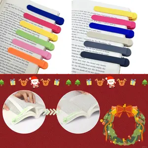 6 Automatic Bookmarks, Silicone Bookmarks for Reading Women, Men, Kids, Book Lovers, Cute and Unique Bookmarks for Reading, Reading Accessories Christmas Holiday Birthday Gifts for Book Lovers Decoration