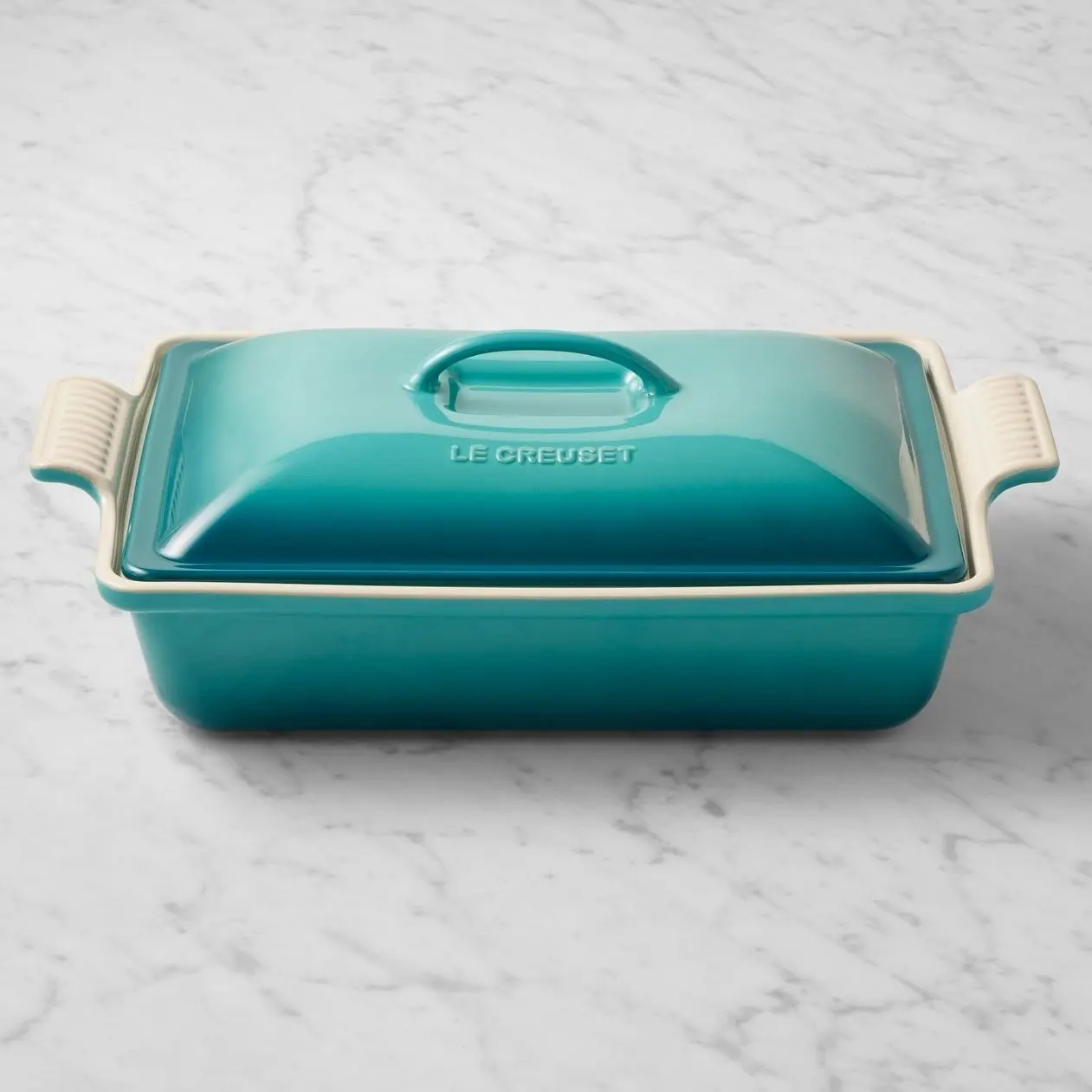 Le Creuset Heritage Stoneware Rectangular Covered Casserole, 4-Qt.