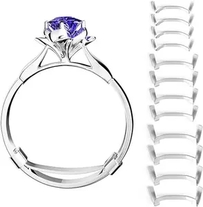 Filled Metal Ring Guard Set Loose Rings 12 Pack 3 Sizes Different Band Widths Invisible Ring Adjuster Tightener Spacer Fitter