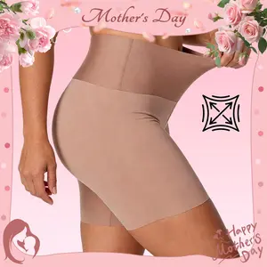 BBEUU Seamless Shapewear Shorts - Soft Fabric Ruched Design for Light Compression & Anti-Slip Grip Technology Highwaist Tummy Control Belly Control Bodysuit Minimalist