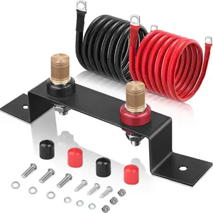 SUNMORN Battery Relocation Kit, Battery Jump Post Kit Heavy Duty Remote Battery Terminals Charging Post with Bracket Cable Compatible with UTV ATV Car Trucks RV Tractor Boat