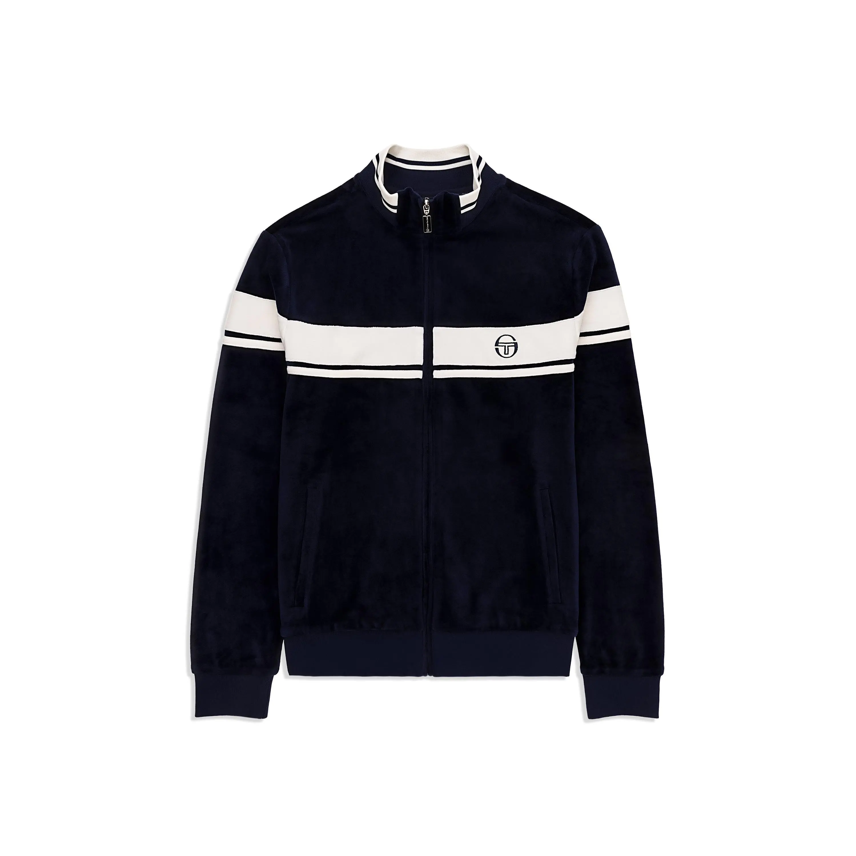 Damarindo Velour Track Jacket- Maritime Blue