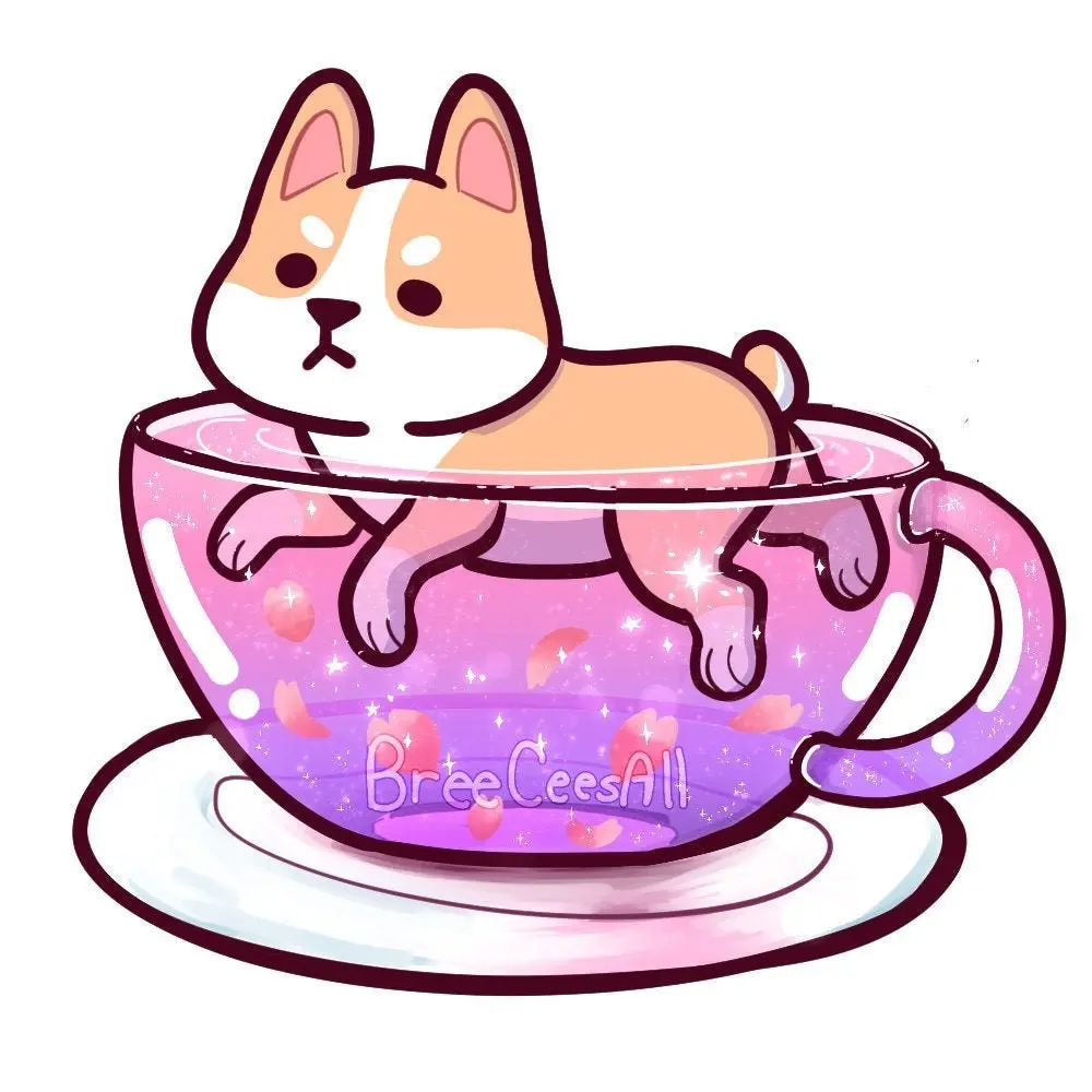 Teacup Corgi Sticker