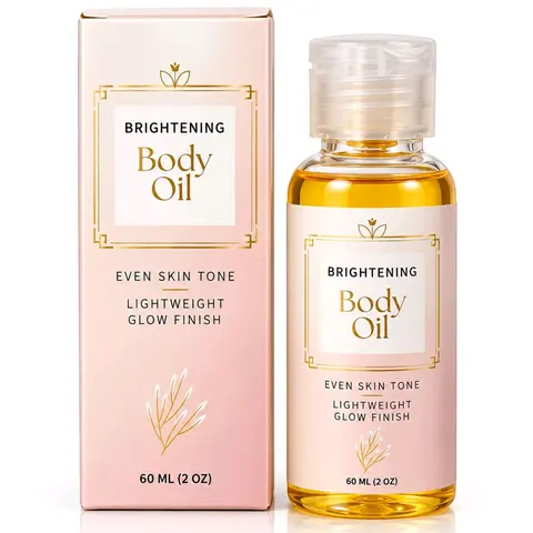 Z ZPURE SKIN & BEAUTY Brightening Nontoxic BPA-Free Turmeric Body & Massage Oil - 2 oz (60ml) Standard Size, Lightweight, Hydrating Moisturizer Cosmetic Skin Product, Fast-Absorbing Body Oil for Even Tone, Radiant Glow Daily Care Skin Care Oil
