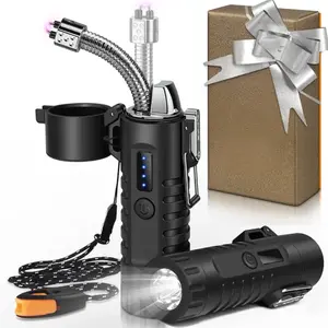 Electronic candle lighter, USB rechargeable lighter, Christmas stocking small gift for women men moms, perfect for candles, BBQ, housewarming and birthday gifts