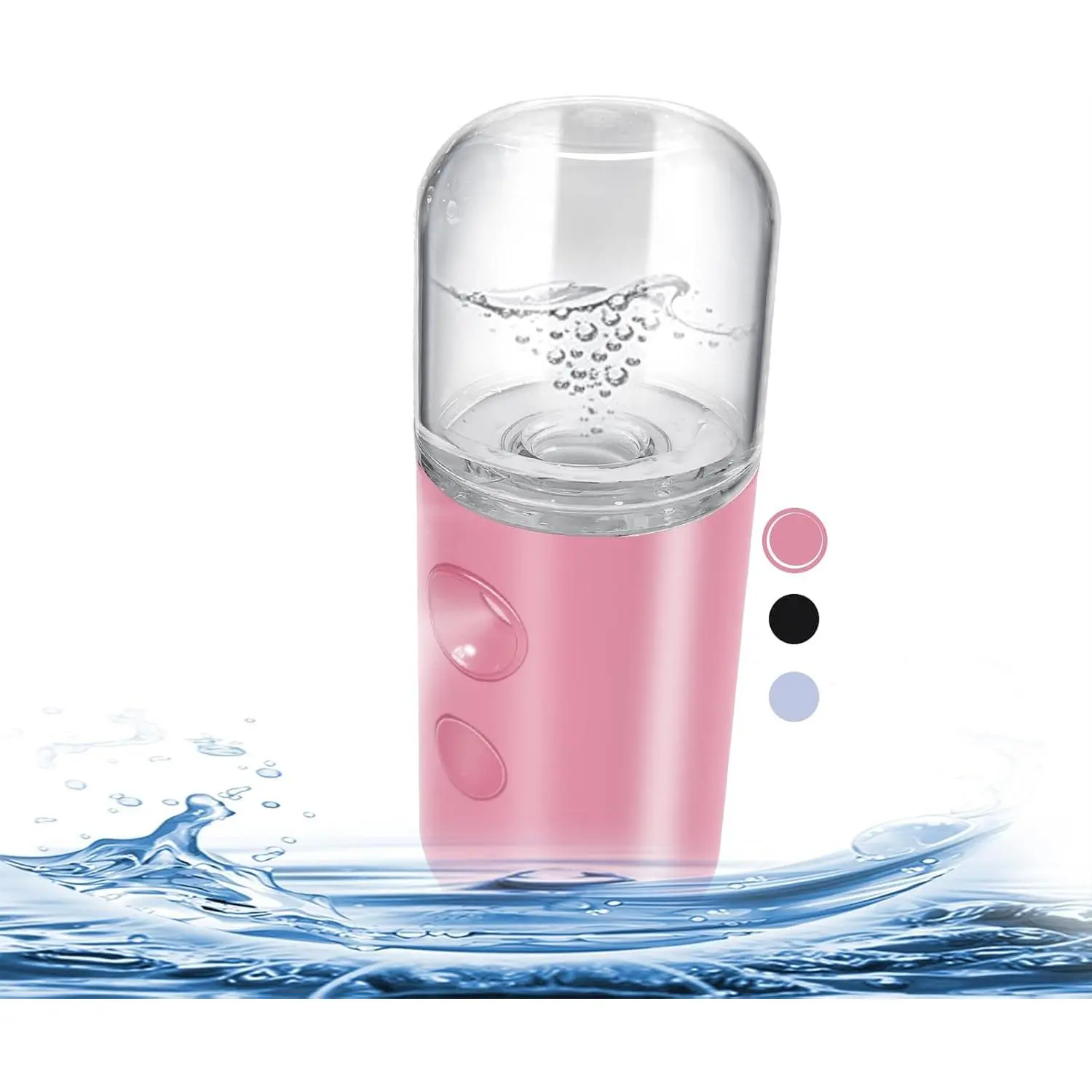 Nano Mist Sprayer, Electric Nano Mister, Portable Face Mister for Eyelash Extensions & Daily Care, Mini Face Humidifier, Facial Mister with 1OZ /30ML Large Capacity Screwing Water Tank Pink