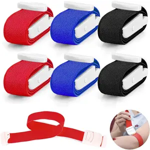 6Pcs Colorful Emergency Tourniquet Elastic First Aid Buckle Band, Single-Handed Application for Home Outdoor Sport Camping Hiking Emergency